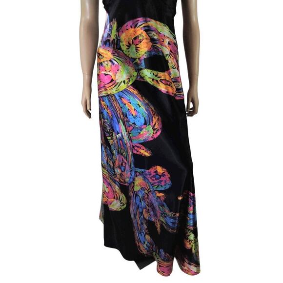 Hailey Logan By Adrianna Papell Abstract Multicolor Maxi Dress Size 3/4 Formal - Picture 7 of 13